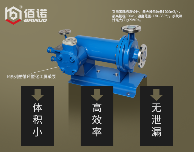 佰诺PR逆循环型化工屏蔽泵