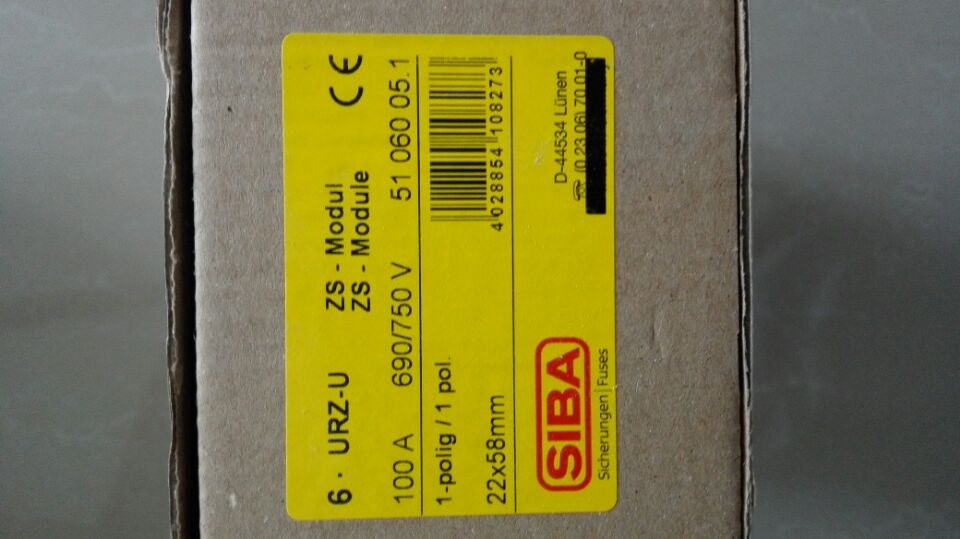 5106005.19德国原装进口SIBA熔断器