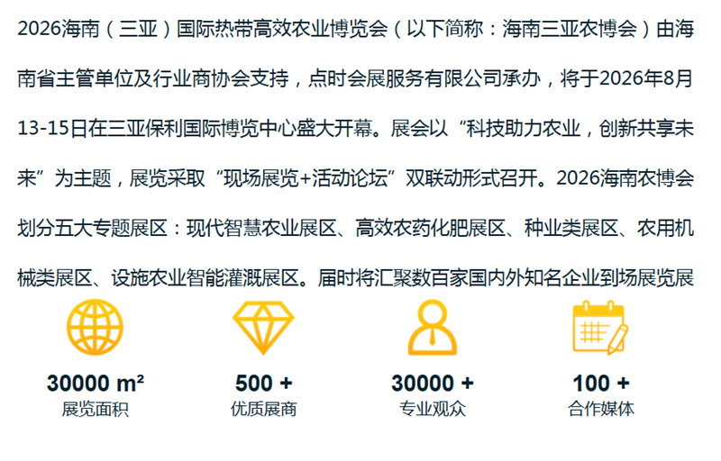 2026海南（三亚）新型农药化肥农资展览会