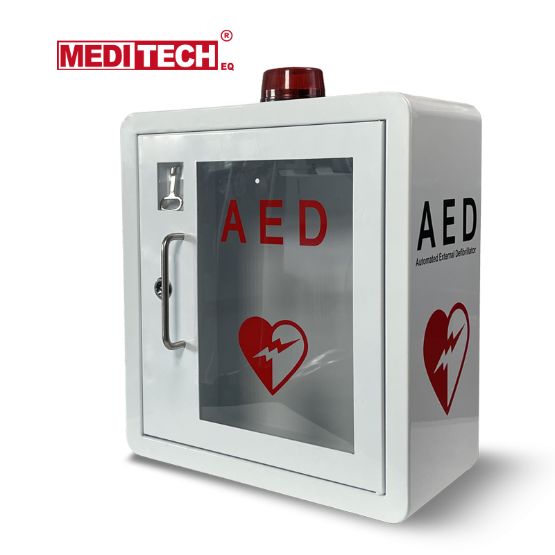 AED体外除颤仪配套配件壁挂箱 存储柜 铁质带报警器壁挂柜MDA-E13