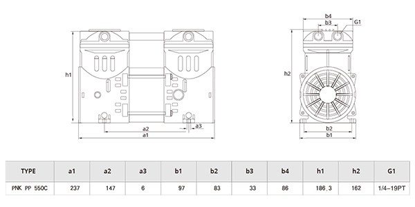 普诺克PNK PP 550C微型压缩机