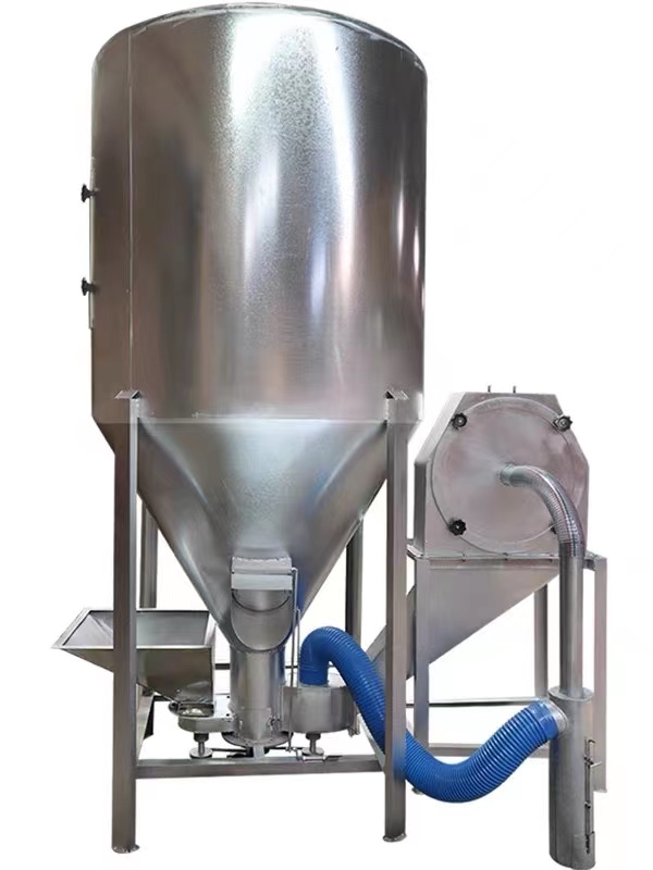 镀锌板立式饲料搅拌机一体机混合机自吸式养殖设备 晟元机械