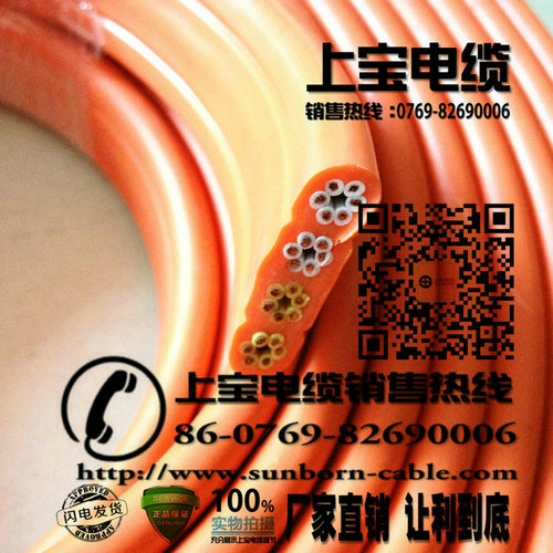 厂家供应电镀天车扁线，橙色天车排线，移动扁平电缆线