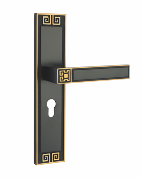新中式纯铜门锁 室内卧室家用门把手